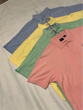 Lot of 4 IZOD Men's Casual Shirts Button-Down Polo Short Sleeve Multicolor XL